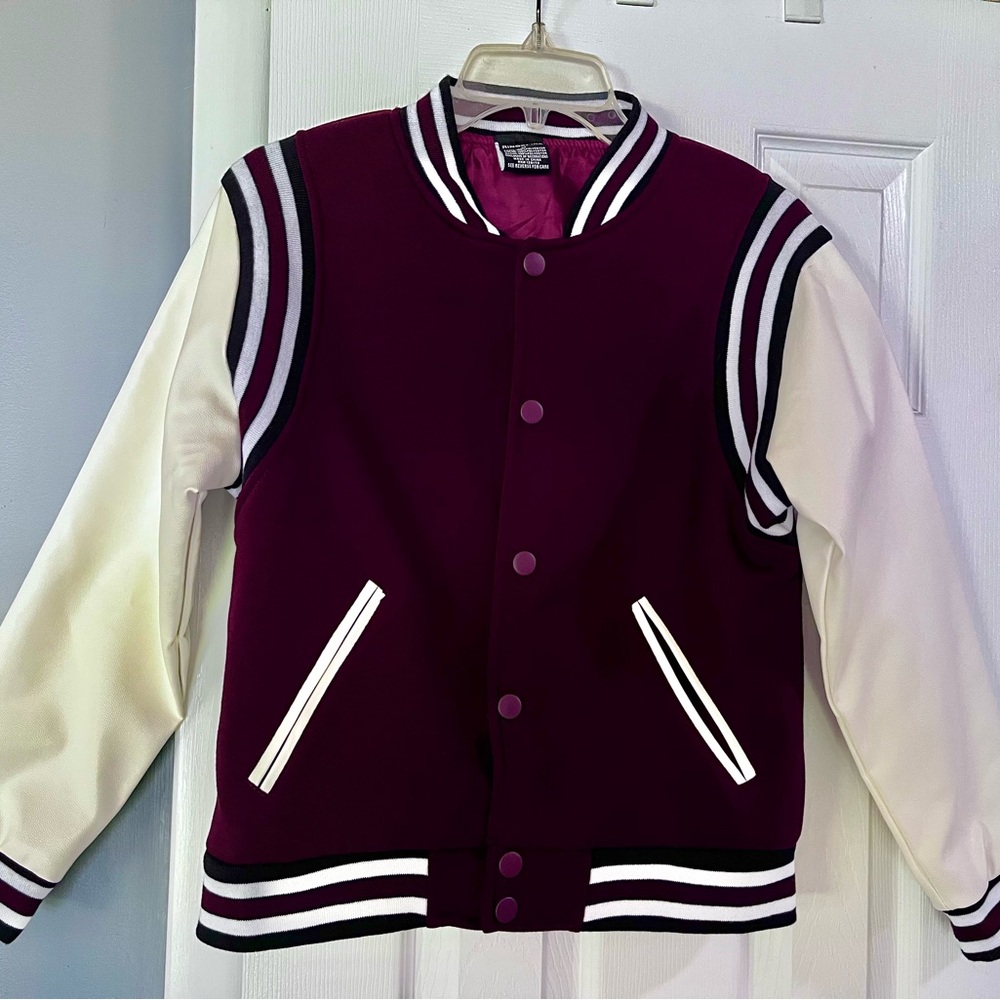 Ring of Fire Purple and White Varsity Jacket
